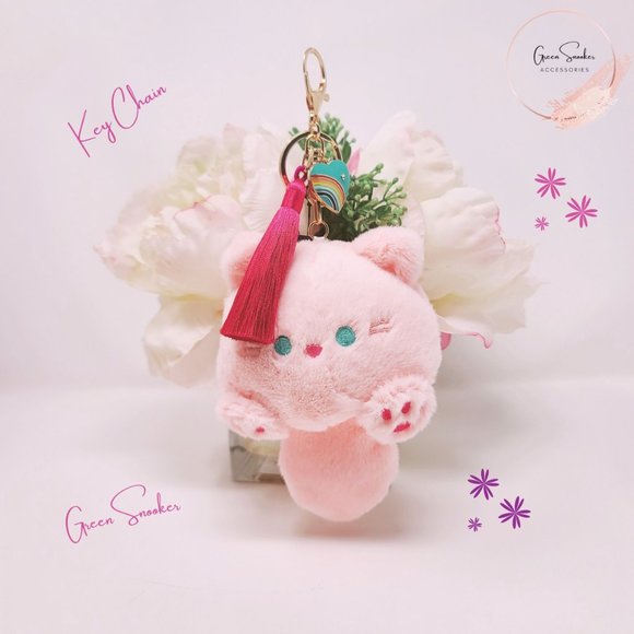 Greensnooker, Keychain, Cute Cat Plush, bag pendant, Set 3Pc - Picture 4 of 10